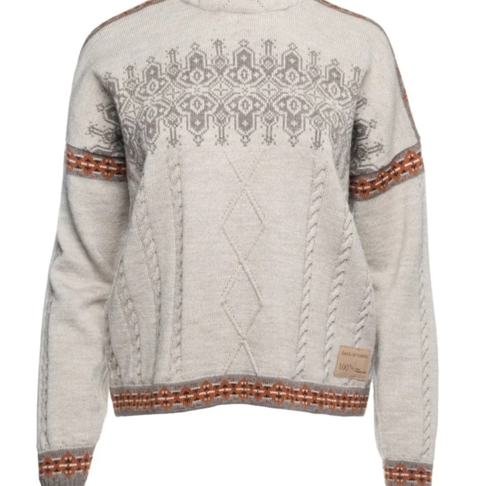 NWT Dale of Norway Aspøy wool sweater in Sand Copper Mountain Stone, wmns large